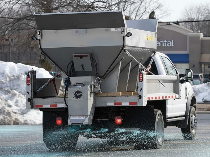 Snow blower in action